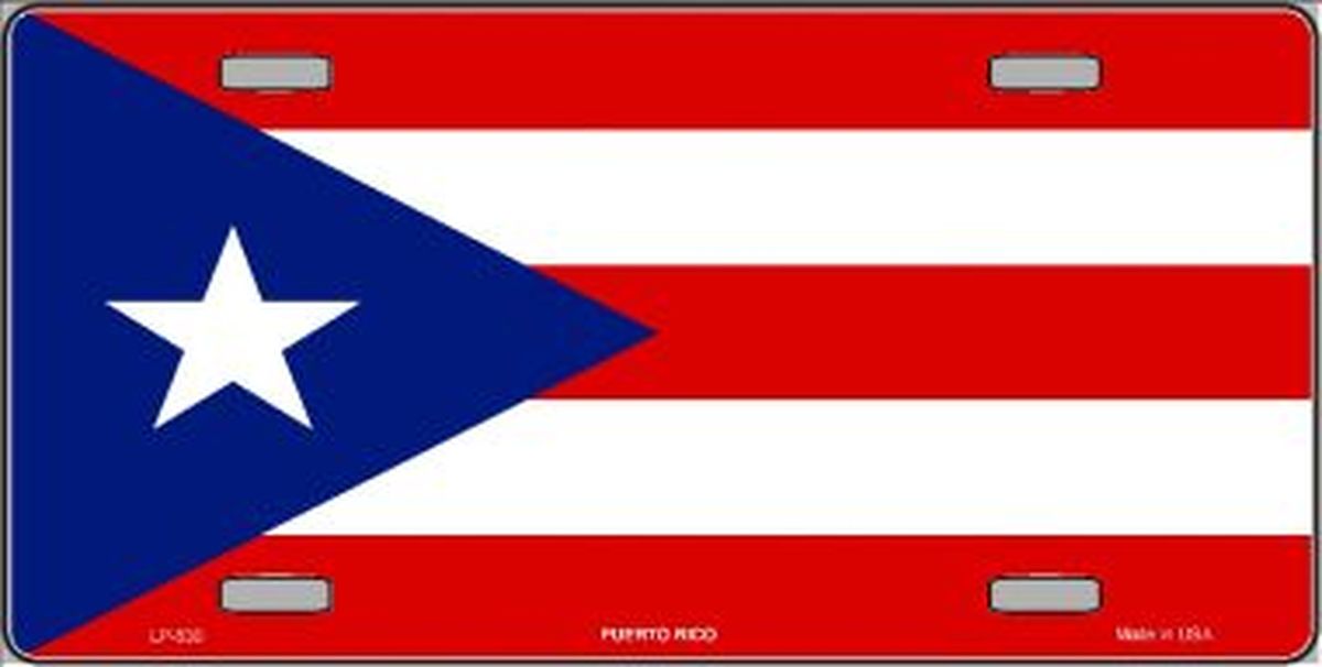 Puerto Rico Flag License Plate Car Tag