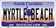Myrtle Beach South Carolina License Plate Car Tag