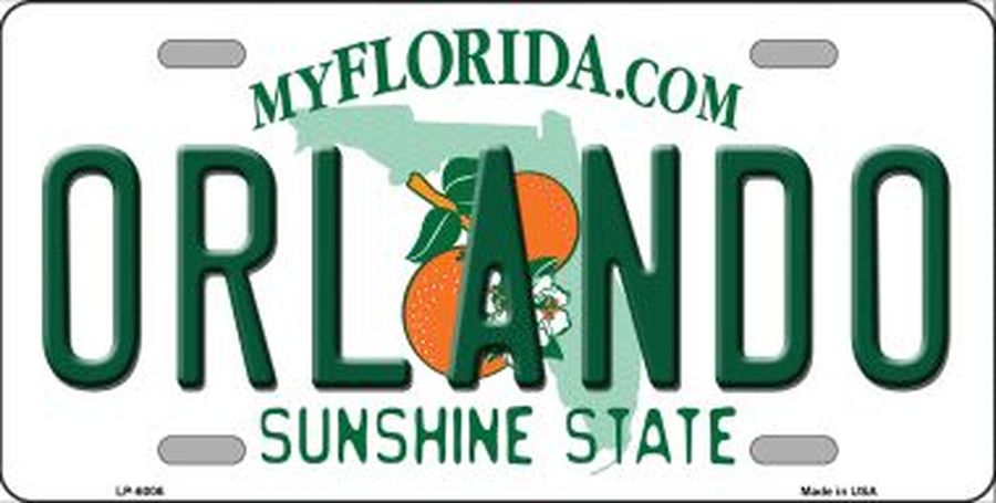 Orlando Florida License Plate Car Tag