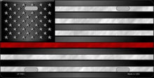 American Flag Thin Red Line License Plate Car Tag