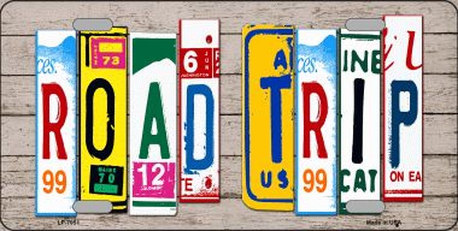 Road Trip License Plate Car Tag