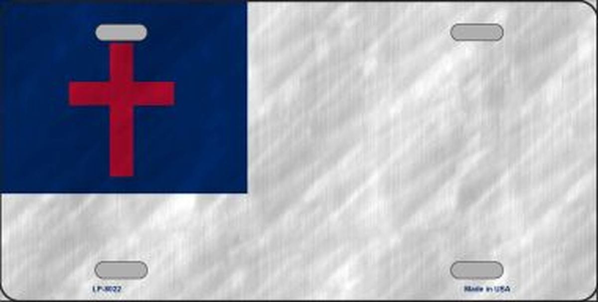 Christian Flag License Plate Car Tag