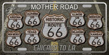 Route 66 Black Top License Plate Car Tag