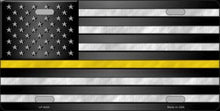 American Flag Thin Yellow Line License Plate Car Tag