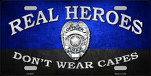 Real Heroes Blue License Plate Car Tag