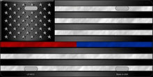 American Flag Police Fire Thin Red Blue License Plate Car Tag