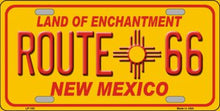 Route 66 New Mexico License Plate Car Tag