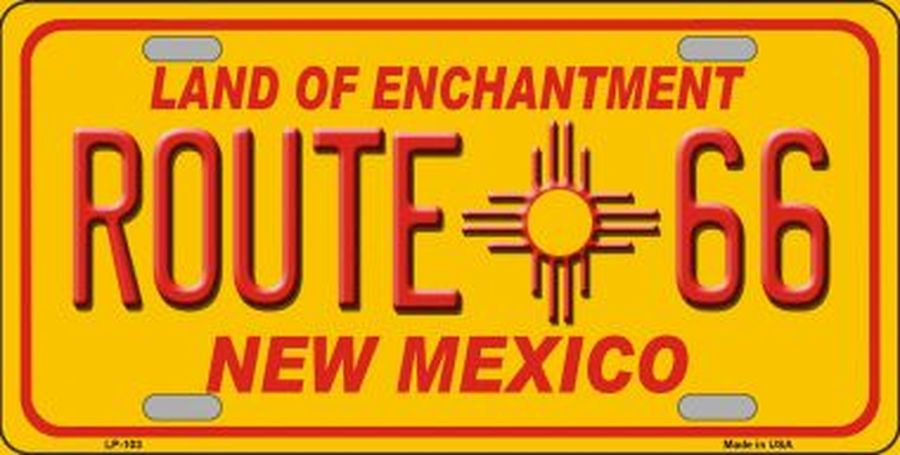 Route 66 New Mexico License Plate Car Tag