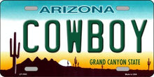 Cowboy Arizona License Plate Car Tag