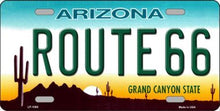 Route 66 Arizona License Plate Car Tag