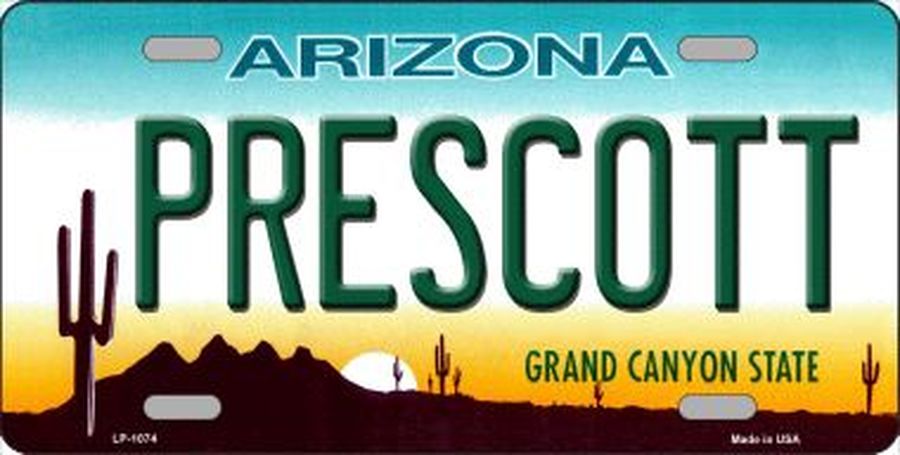 Prescott Arizona License Plate Car Tag