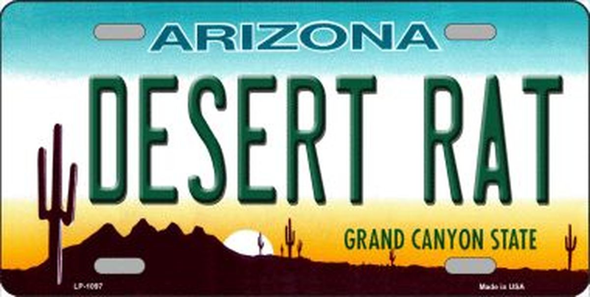 Desert Rat Arizona License Plate Car Tag