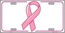 Breast Cancer Ribbon License Plate Car Tag