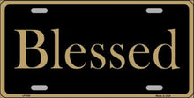 Blessed Black License Plate Car Tag