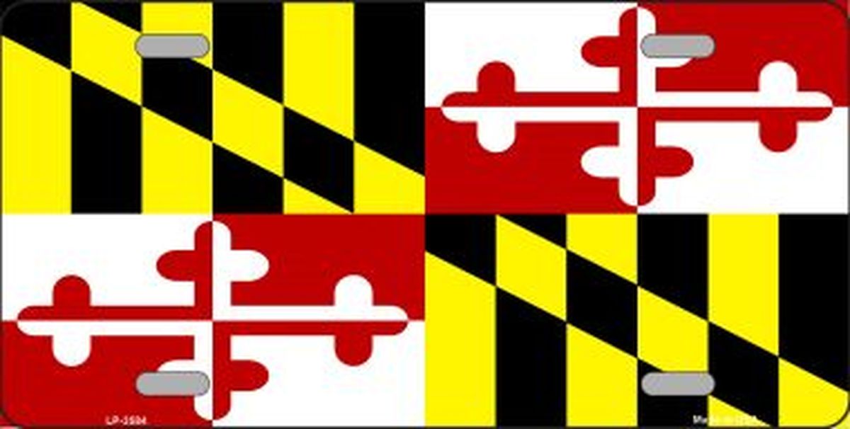 Maryland State Flag License Plate Car Tag