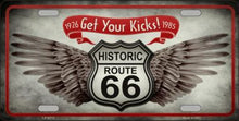 Get Your Kicks Route 66 License Plate Car Tag