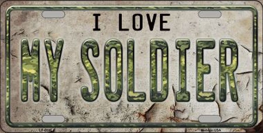 I Love My Solider License Plate Car Tag