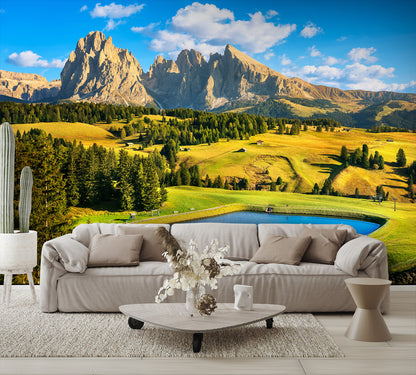 Early Morning Lake in the Mountains Wall Mural