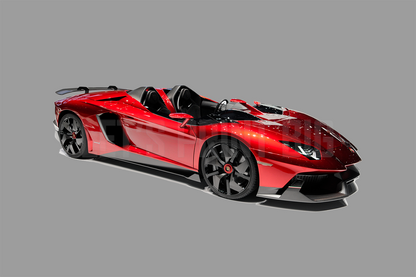 Car Art Red Lamborghini Convertible WALL DECAL REMOVABLE REPOSITIONABLE
