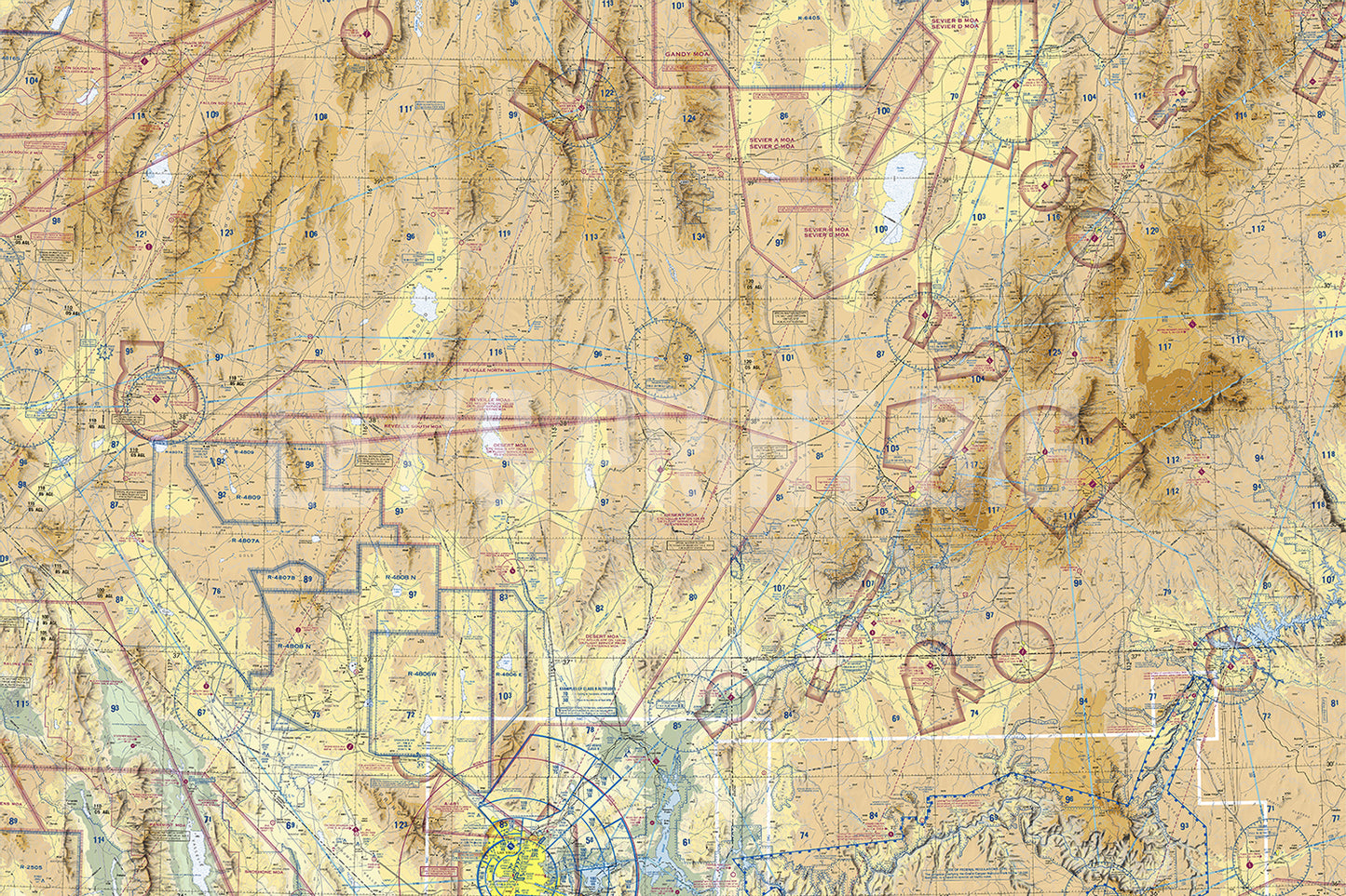 Aeronautical Chart Las Vegas Wall Mural