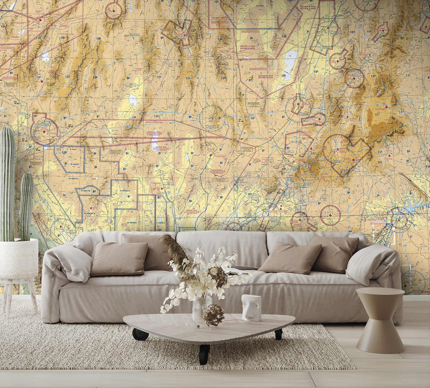 Aeronautical Chart Las Vegas Wall Mural