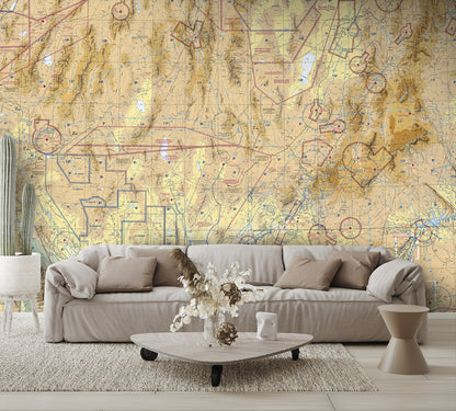 Aeronautical Chart Las Vegas Wall Mural