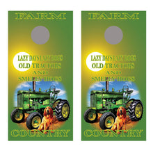 Lazy Days Dog Farm Country Tractor Farm Corn hole Decal Wrap