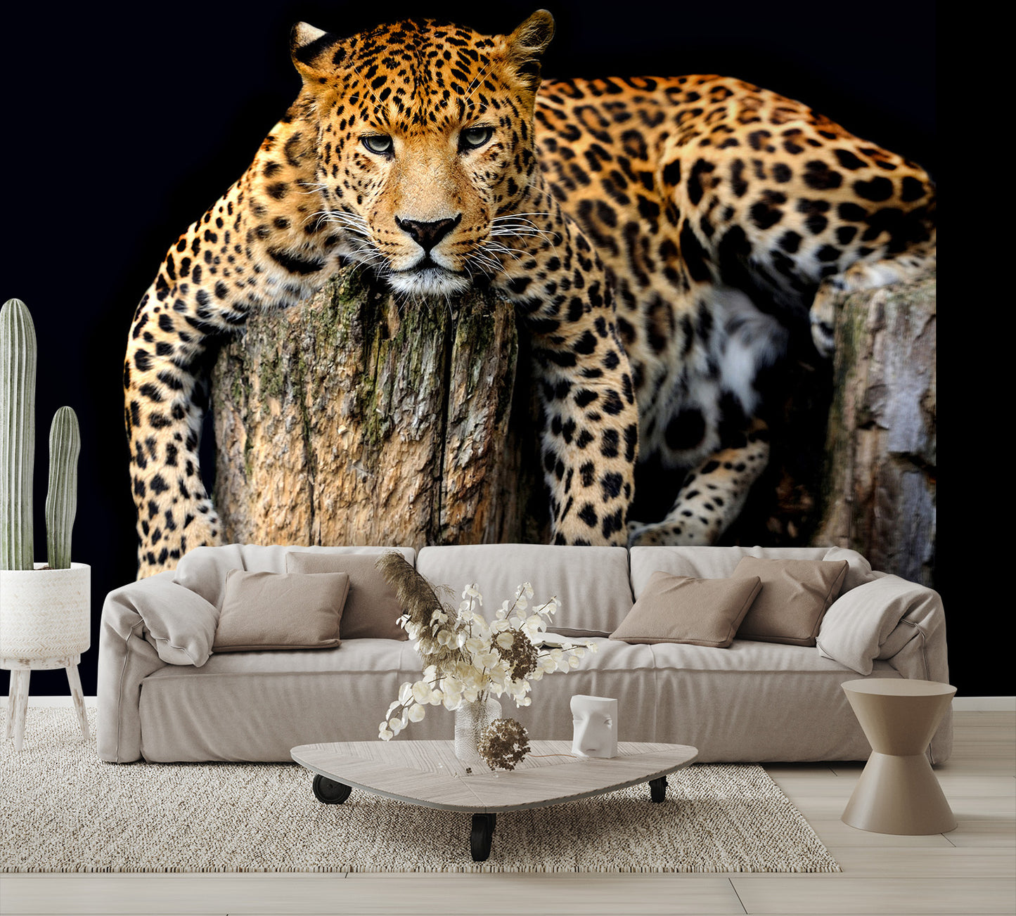 Leopard Isolated Wall Mural