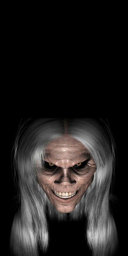 Long Hair Scare Horror Face Cornhole Skins Board Decal
