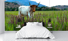Longhorn in the Wildflowers Wall Mural