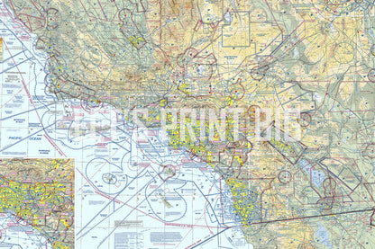 Aeronautical Chart Los Angeles Wall Mural