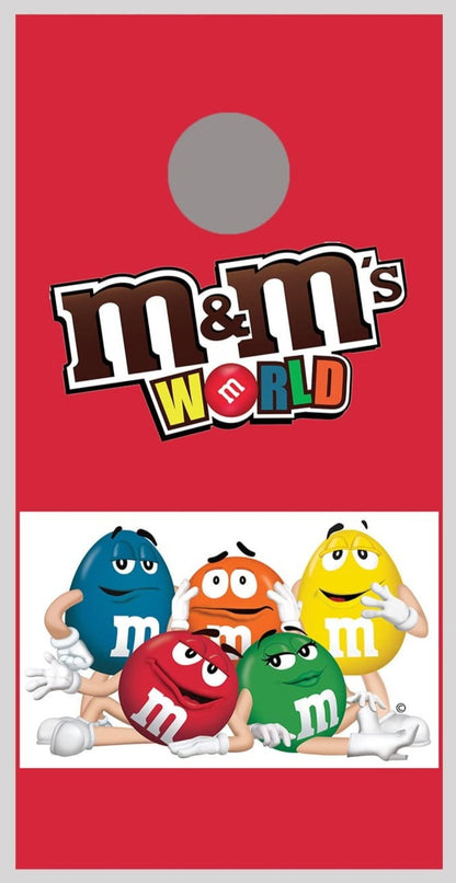 M&Ms Red Cornhole Decal Wraps
