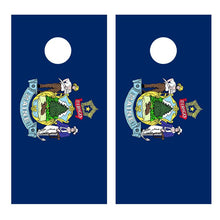 Flag of Maine Cornhole Board Decal Wraps