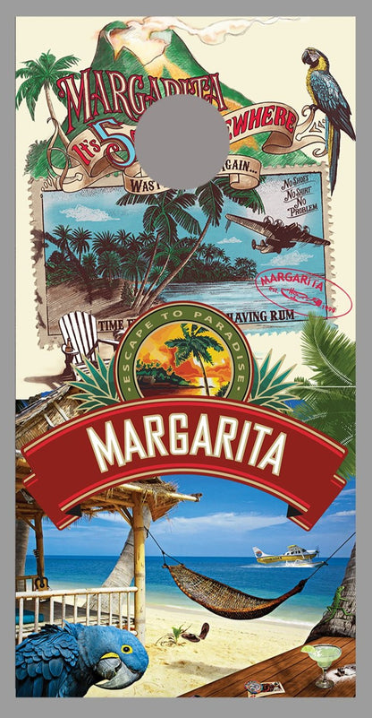 Margaritaville cornhole wraps Design A Corn Hole Decal single