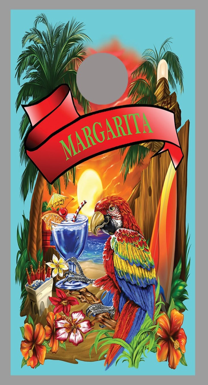 Margaritaville CornHole Skins Baby Blue Decal Wrap single
