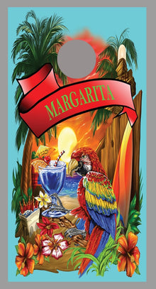Margaritaville CornHole Skins Baby Blue Decal Wrap single