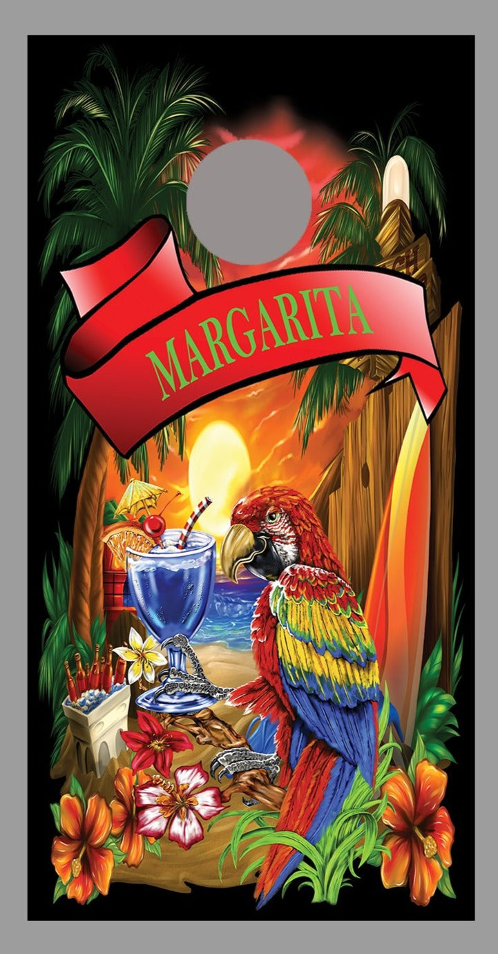 Margaritaville cornhole skins black decal wrap skins single