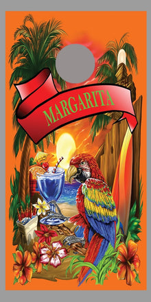 Margaritaville CornHole Wraps Orange Board Decal Skin single