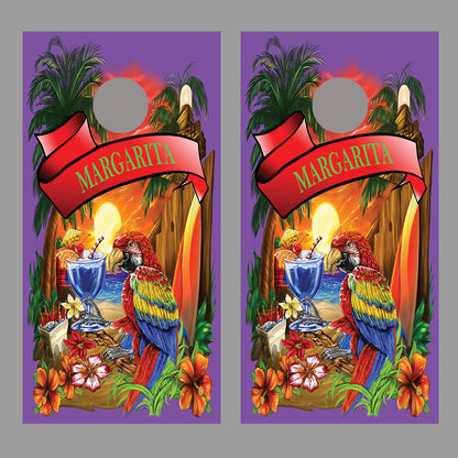 Margarita Purple Corn Hole Decal Wrap