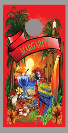 Margarita Red Cornhole Board Decal Wraps