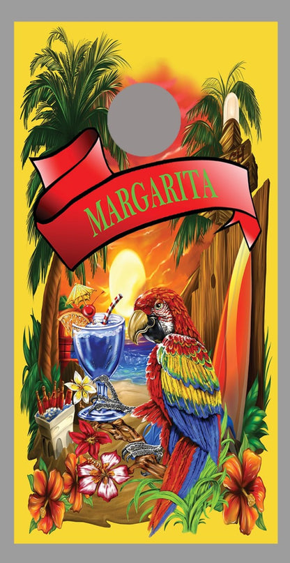 Margarita Yellow Cornhole Board Decal Wraps