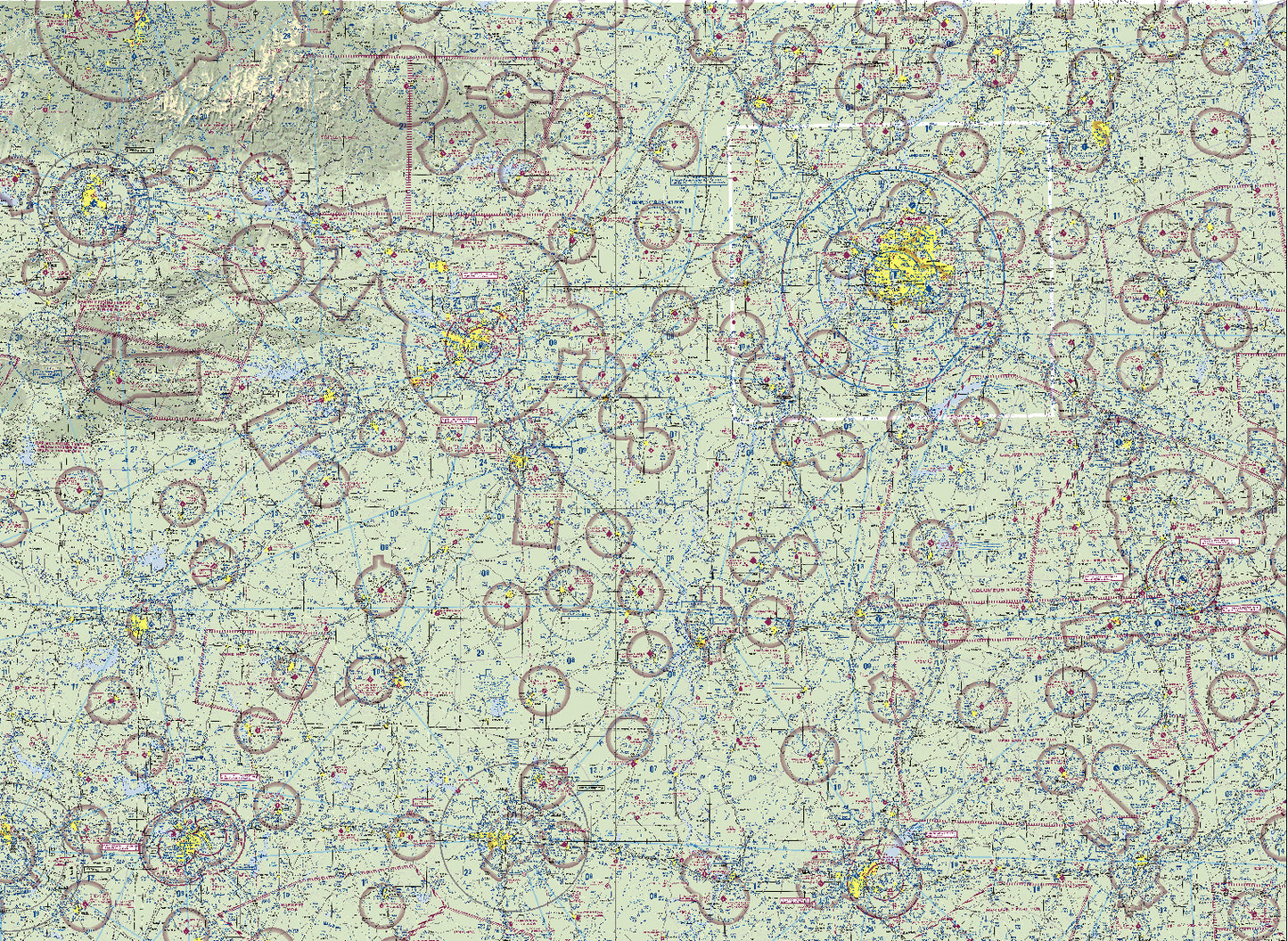 Aeronautical Chart Memphis Wall Mural