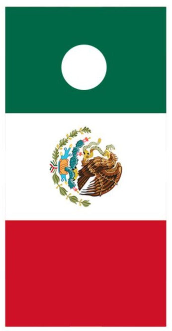 Flag of Mexico Cornhole Board Decal Wraps