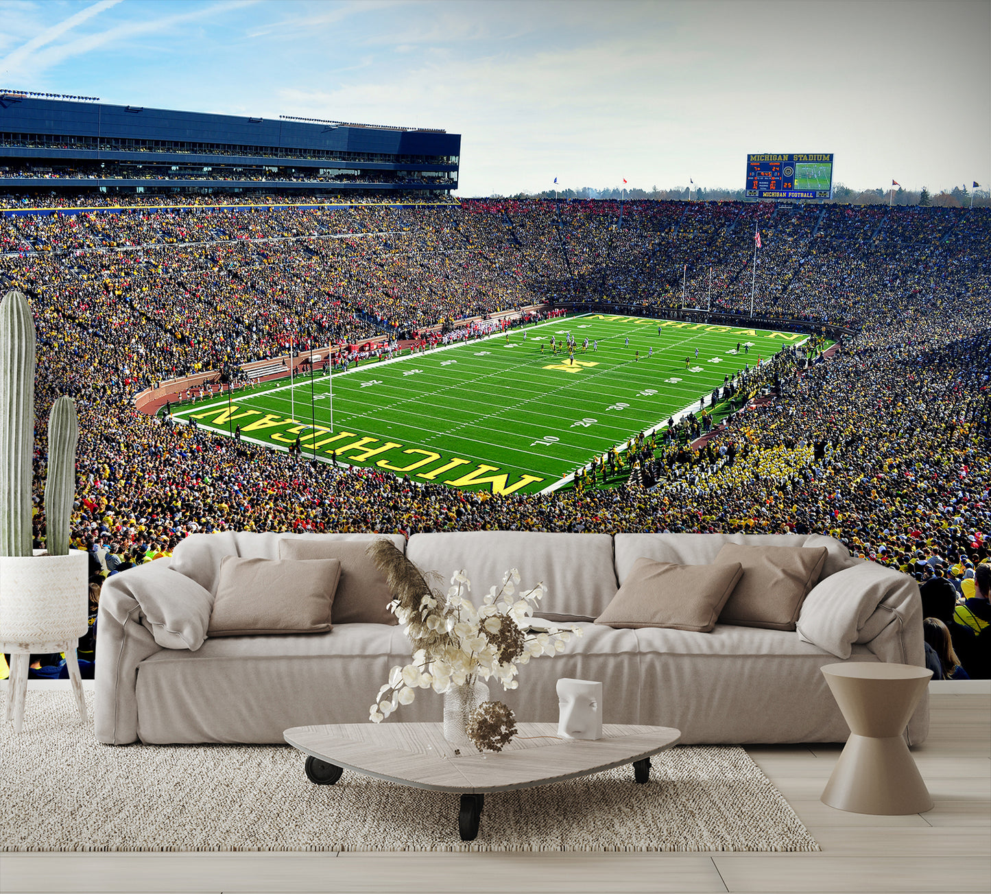 Michigan University Big House Day Game Football Stadium Wall Mural
