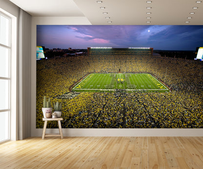 Michigan Stadium Wallpaper Big House Night 1 Wall Mural extra room