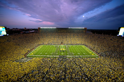 Michigan Stadium Wallpaper Big House Night 1 Wall Mural proof