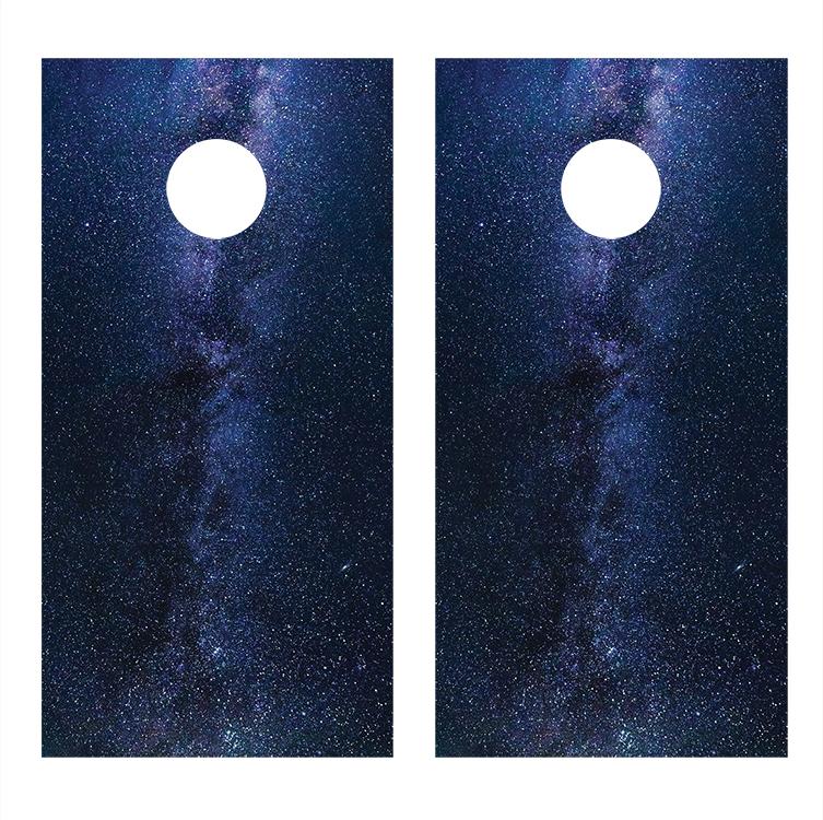 Milky Way Cornhole Board Decals Bean Bag Toss