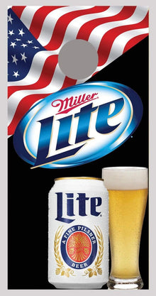 Miller Lite cornhole wrap Can Glass Board Decal Skin single