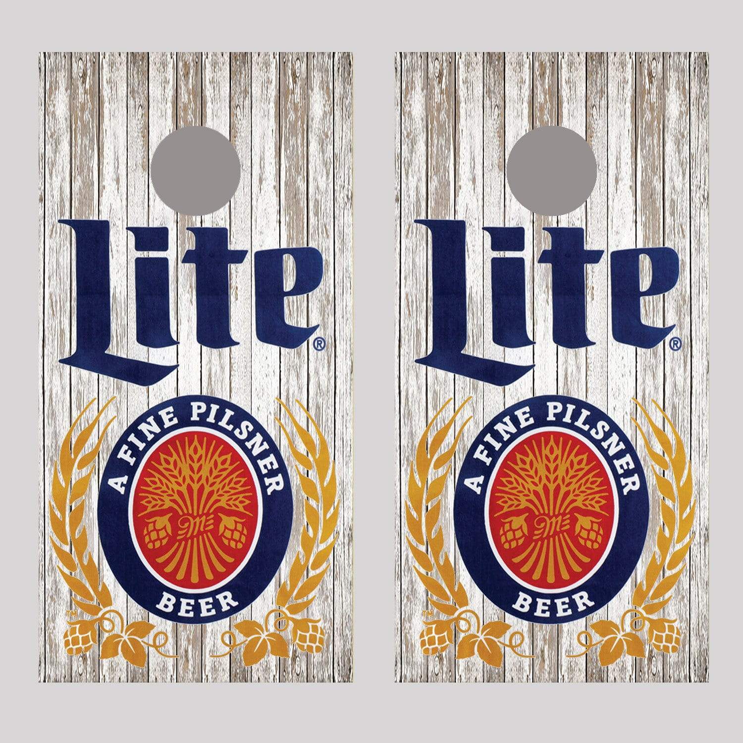 Miller Lite Cornhole Skin Beer Board Decal Wrap Sticker set