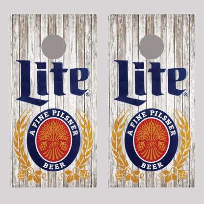 Miller Lite Cornhole Skin Beer Board Decal Wrap Sticker set